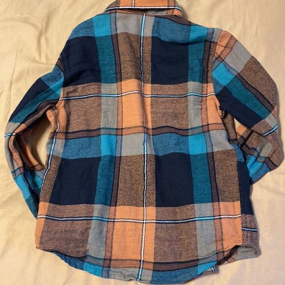 💙EUC Old Navy Plaid flannel utility pocket button down shirt size 5🧡 - Picture 5 of 5